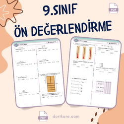 9. Sınıf Ön Değerlendirme Testleri