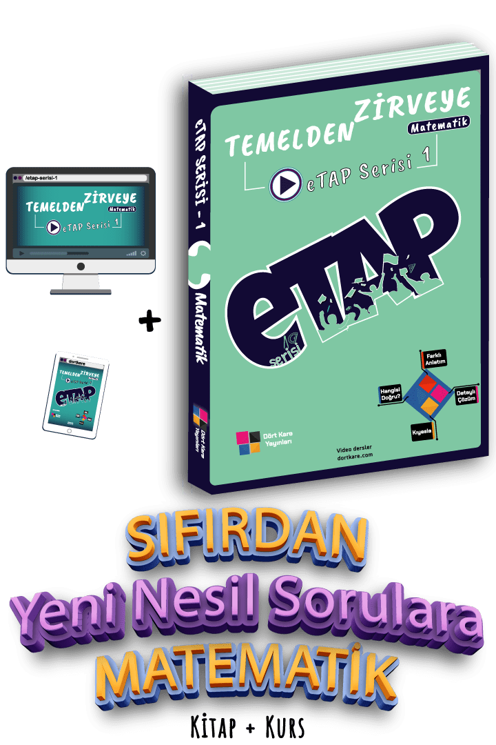 Sıfırdan TYT Matematik Kitabı - Temelden Zirveye Matematik ETAP Serisi 1 - 300 sayfa renkli konu anlatımı